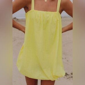 DAILY DRILLS Yellow Bubble Dress!